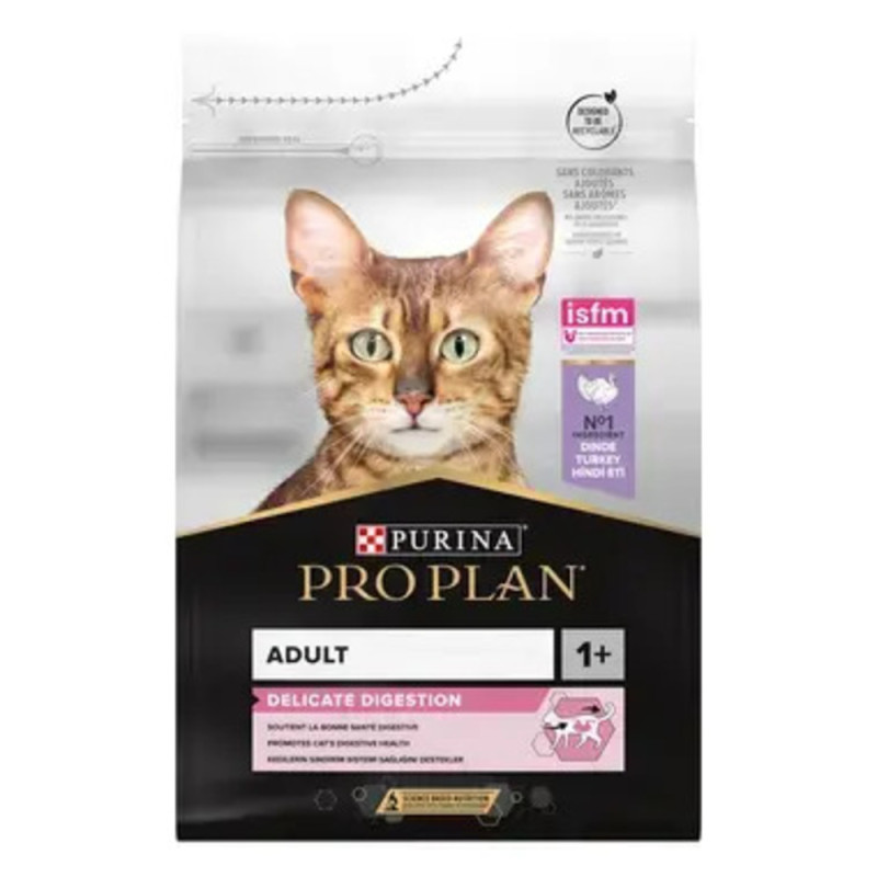 Pro Plan Chat Adulte Délicate Digestion Dinde - 10kg | Distripro Petfood