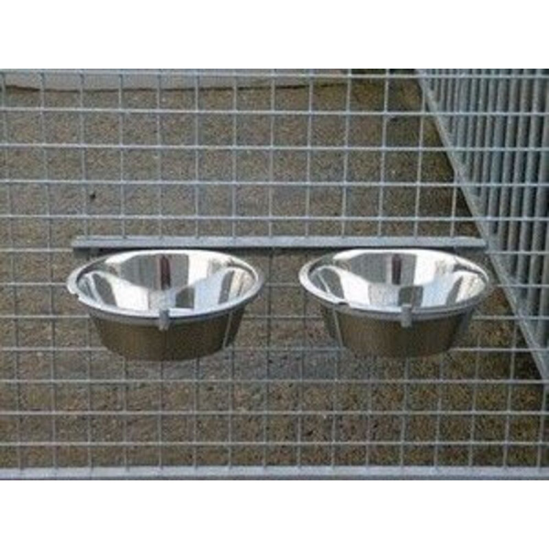 Support Galvanisé pour 2 Gamelles (3L) | Distripro Petfood