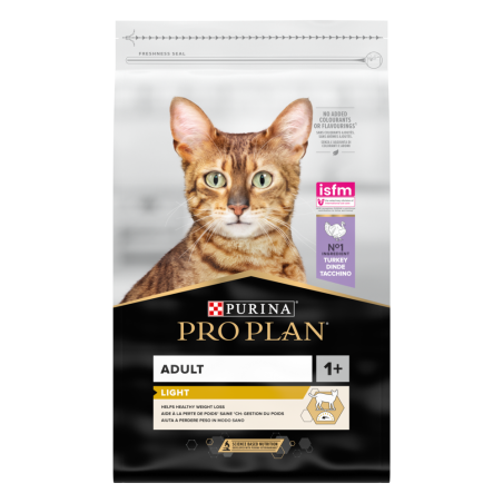 Pro Plan Chat Adulte Light à La Dinde - 10kg | Distripro Petfood